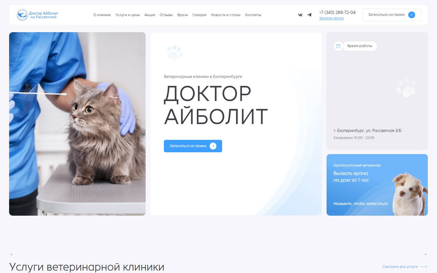 Главная страница сайта Доктор Айболит (aybolit66.ru)