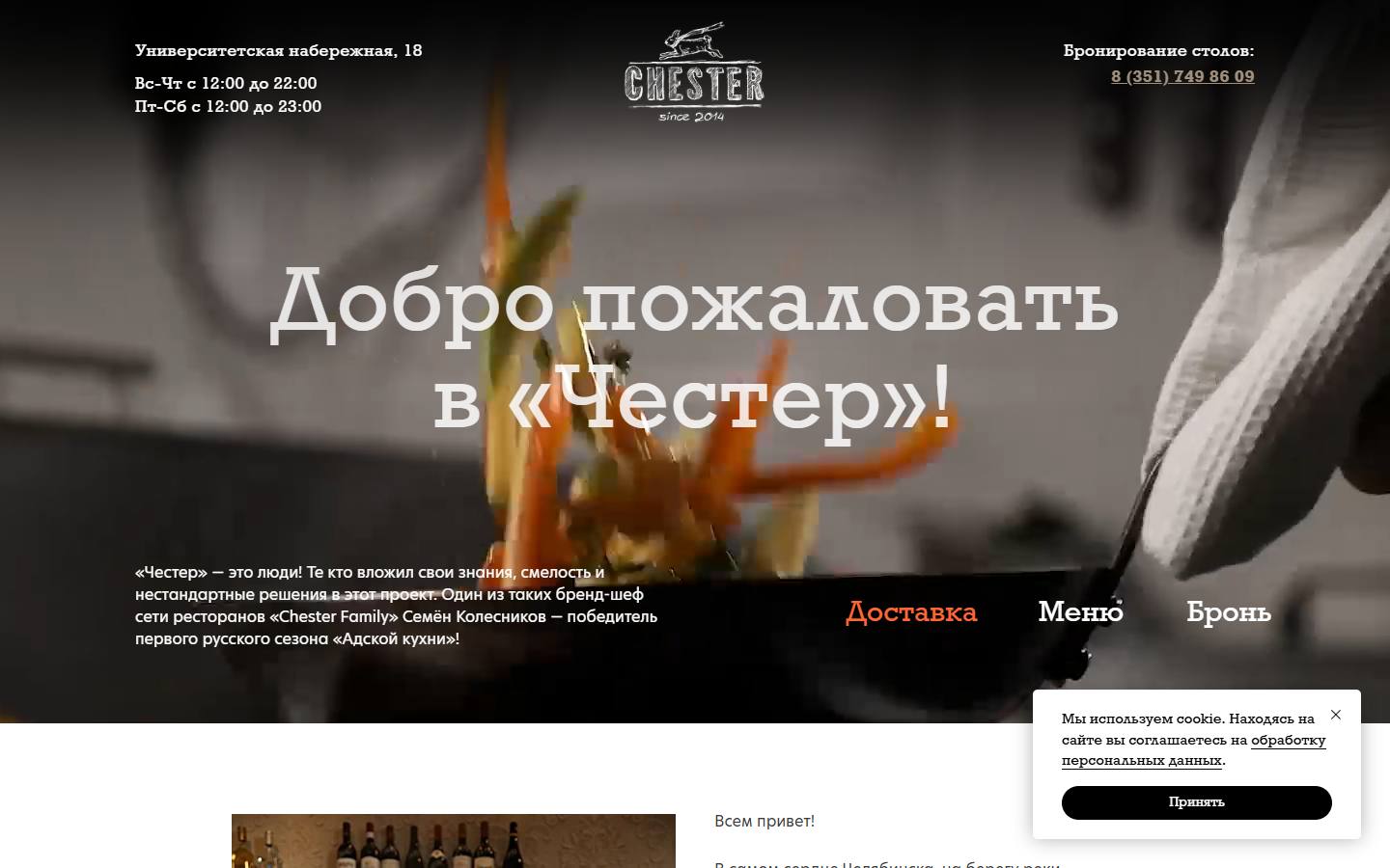 Главная страница сайта Честер (chester74.ru)