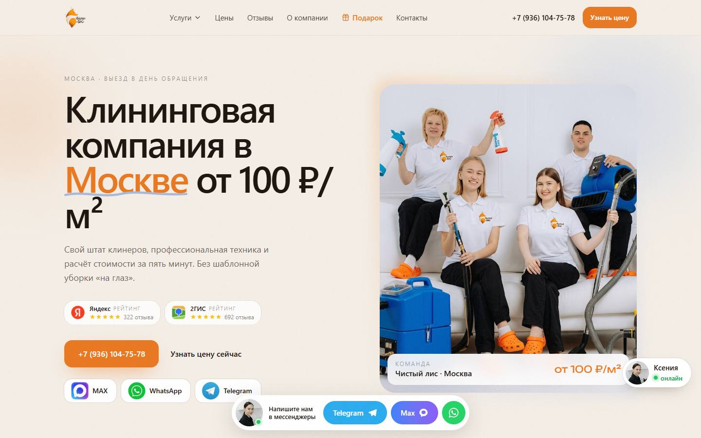 Главная страница сайта Чистый лис (chisty-list.ru)