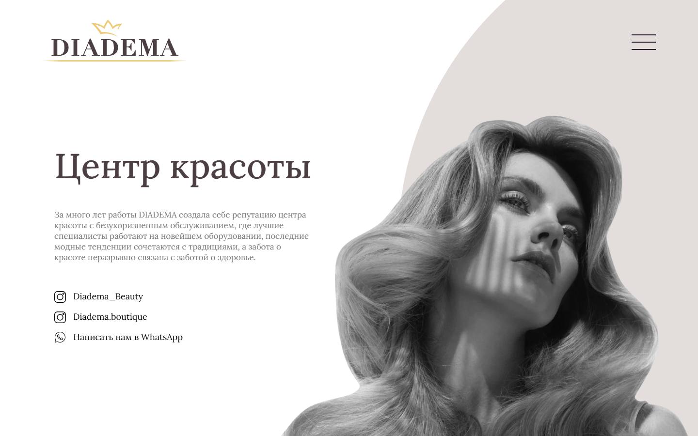Главная страница сайта Diadema (diadema-spb.ru)