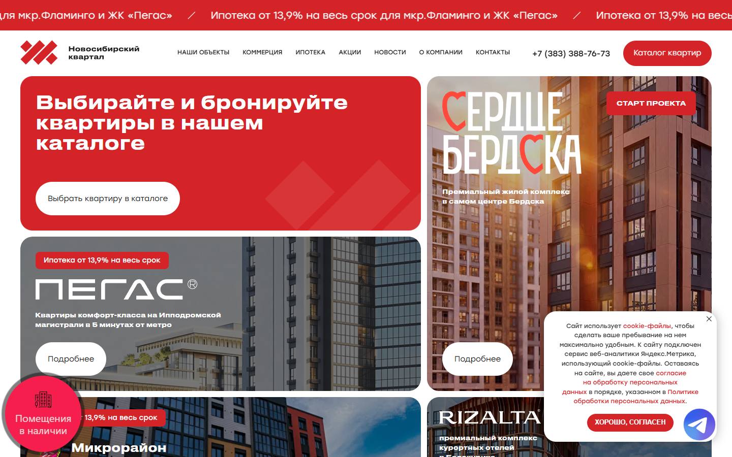 Главная страница сайта Новосибирский квартал (nsk-kvartal.ru)