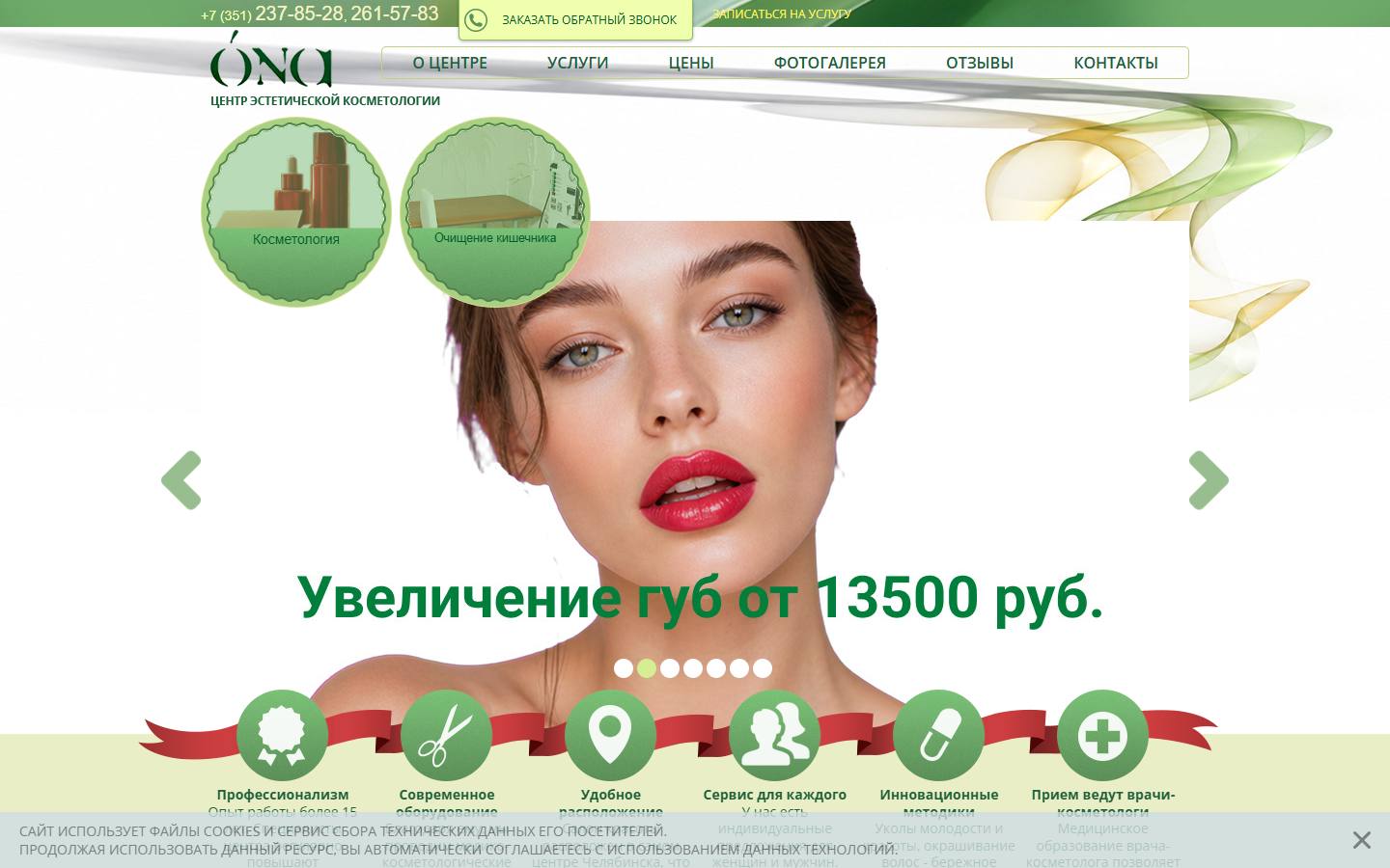 Главная страница сайта Ona (onacenter.ru)