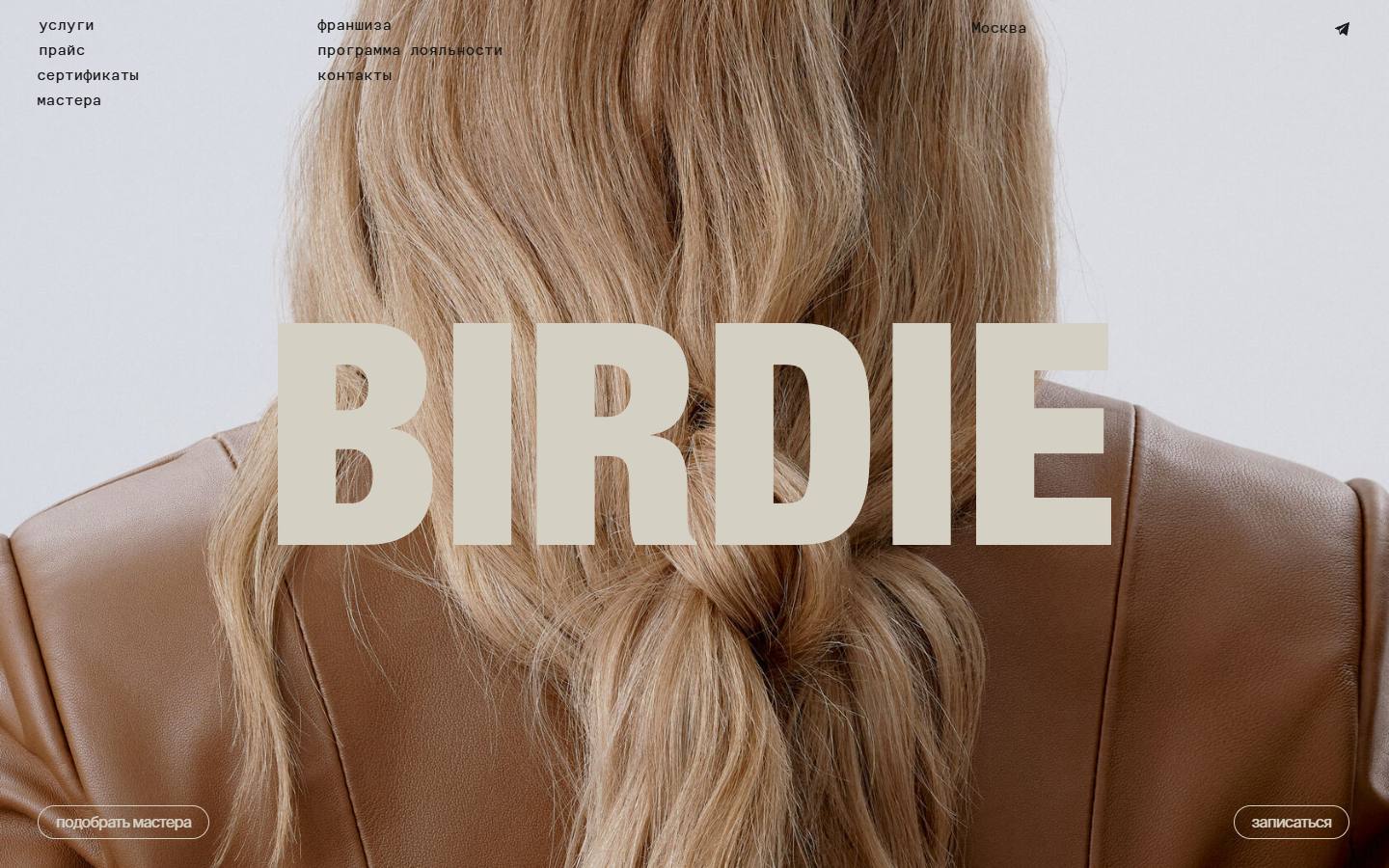 Главная страница сайта Birdie (ptichka.me)