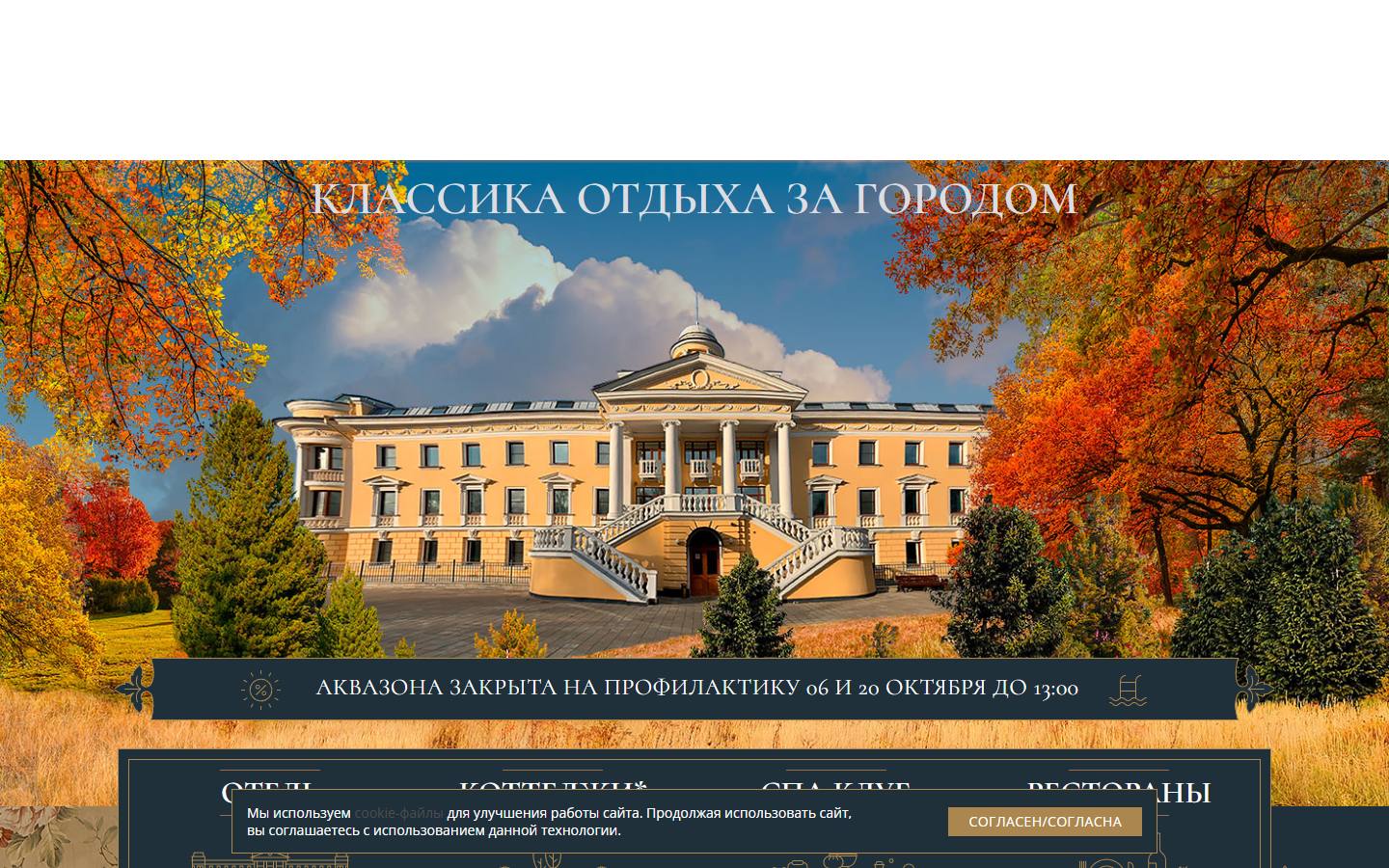 Главная страница сайта Репинский курорт (repinospa.ru)