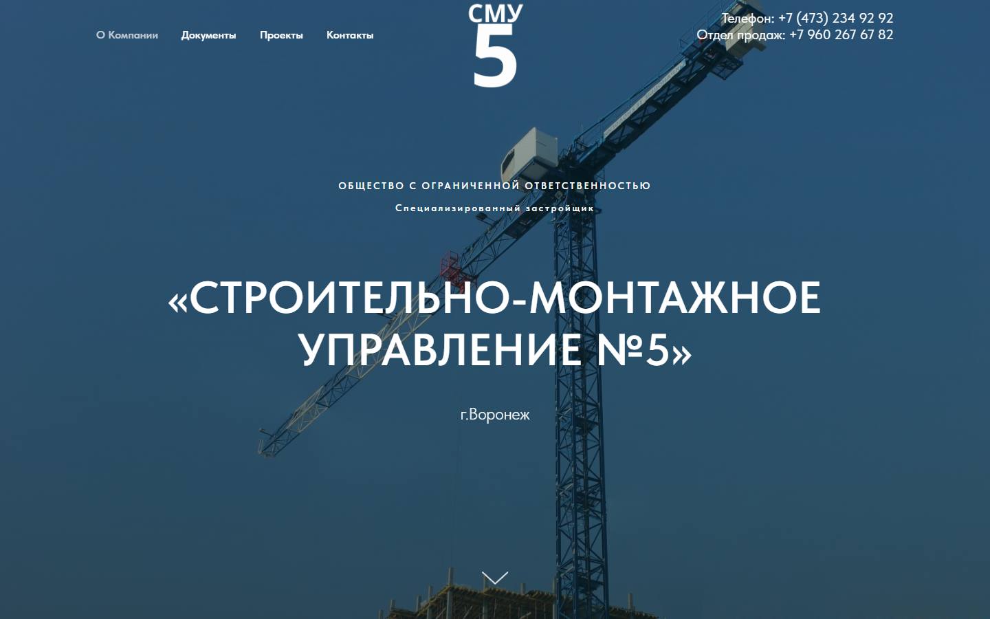 Главная страница сайта СМУ-5 (smu5vrn.ru)