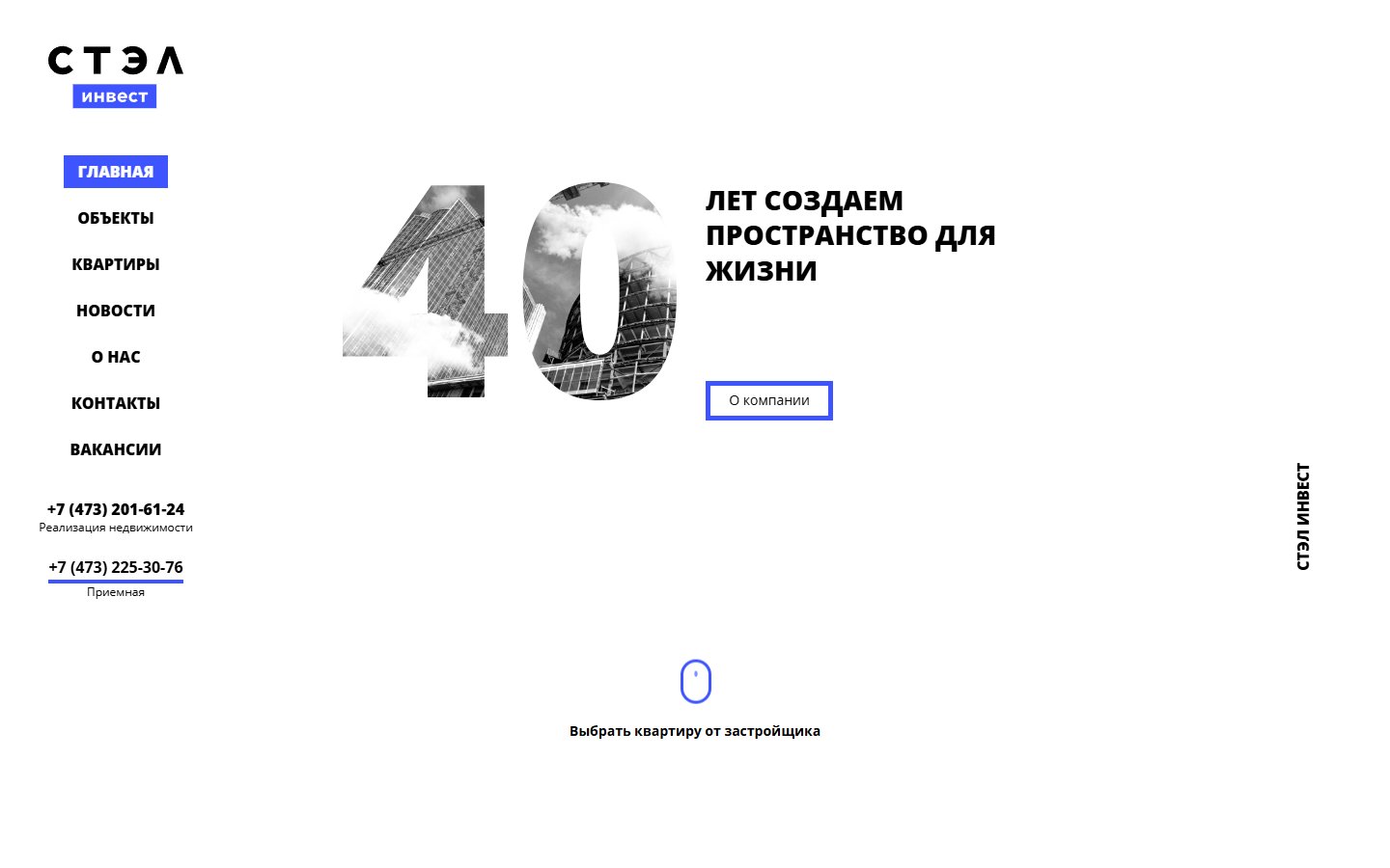 Главная страница сайта Стэл-инвест (stelinvest.ru)