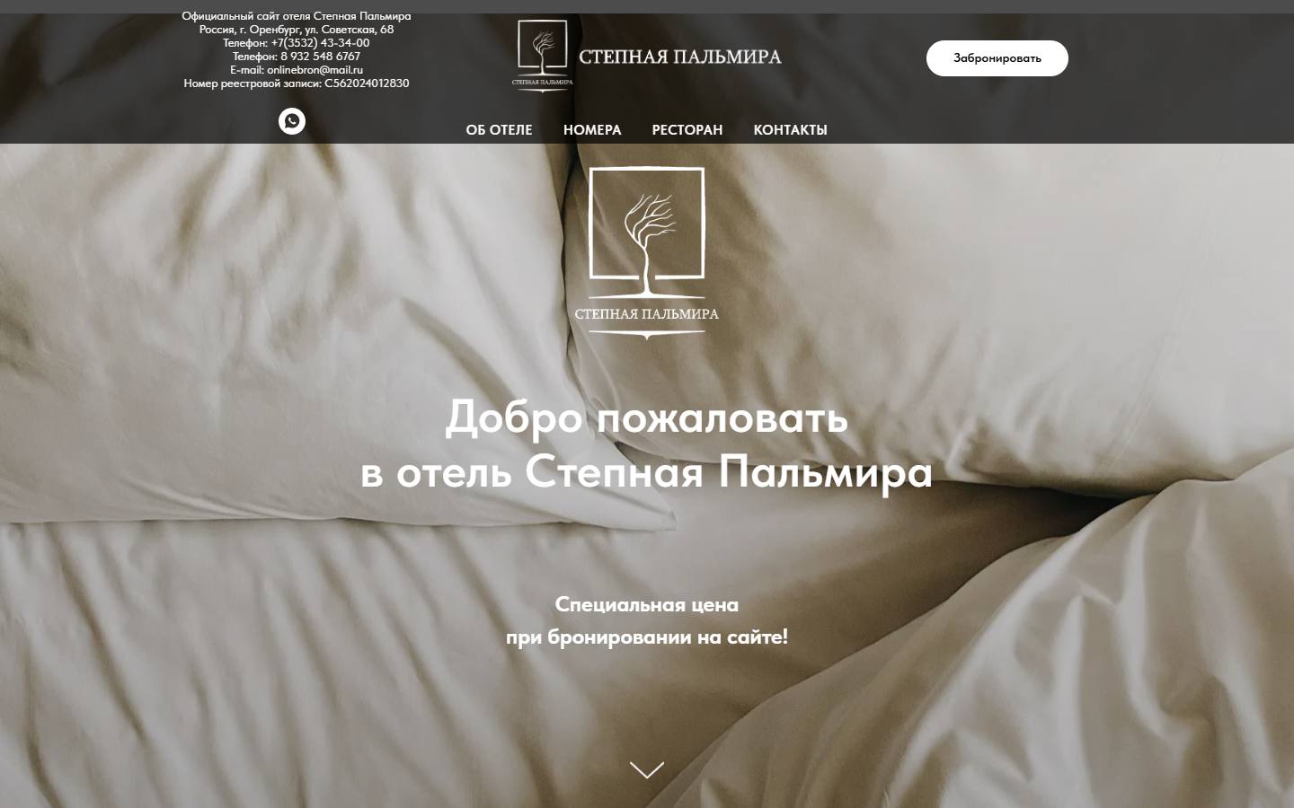 Главная страница сайта Степная Пальмира (stepnayapalmira.ru)