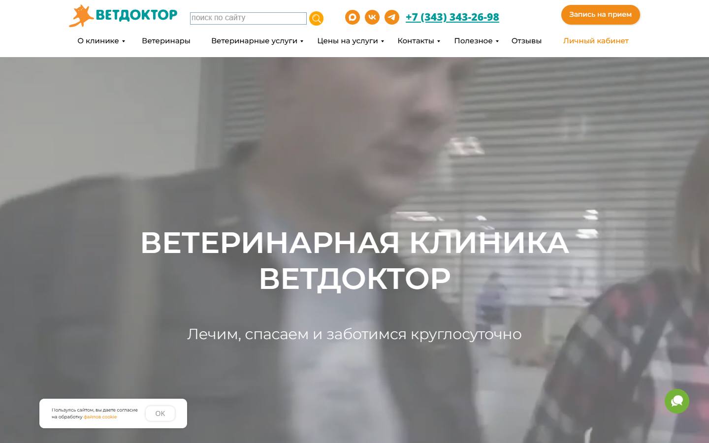Главная страница сайта Ветдоктор (vetdoctor.ru)